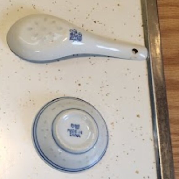 Vintage Bowl & Spoon Set - Picture 2 of 2